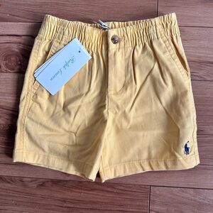 New Ralph Lauren Yellow Cotton Toddler Shorts